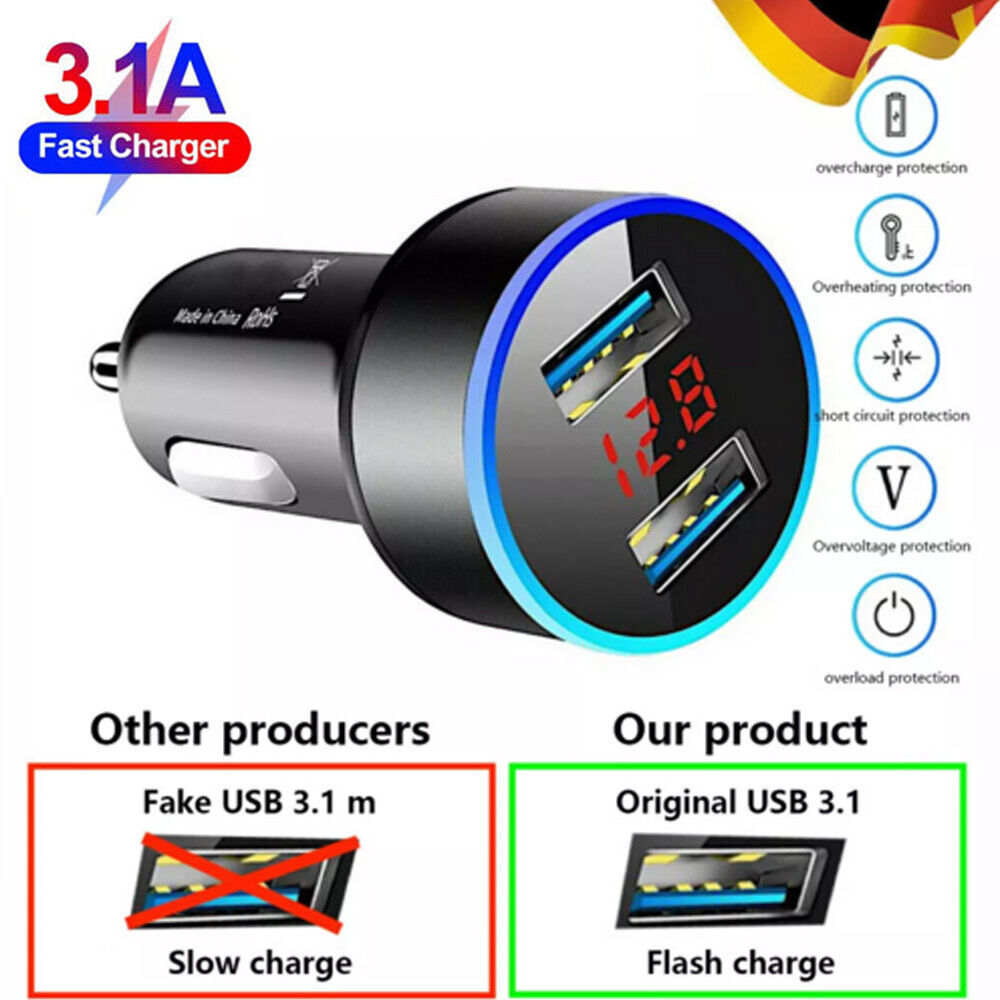 2-Port USB Car Charger Adapter⚡