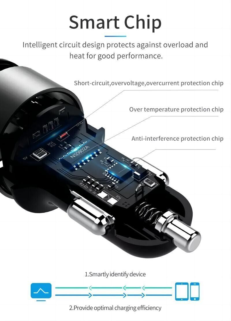 2-Port USB Car Charger Adapter⚡